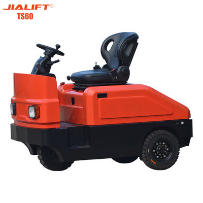 kualitas  6000kg Electric Tow Tractor Motors Seated Electric Baggage Tug  5500N pabrik