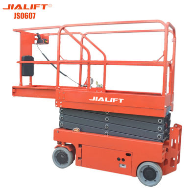 kualitas  Scissor Self Propelled Work Platform Arial Work Platform 7.8m 230kg Jialift pabrik