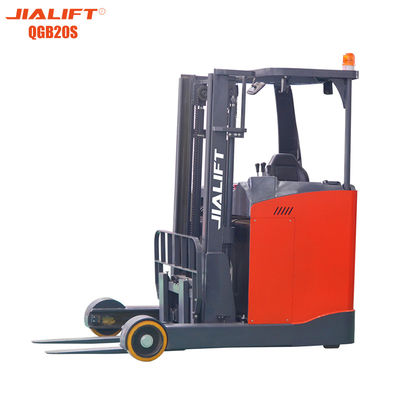kualitas  11kw Electric Stacker Forklift 1300kg Standing On 1300kg Lifting Height 4.5m pabrik